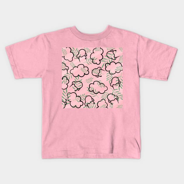 Pink Kiwi Kids T-Shirt by LylaLace Studio